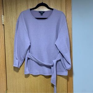 Simply Vera Wang Lavender Tie Sweater - Size Large